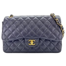 Bolsa de Ombro Chanel Matelassé 30 Navy Azul marinho