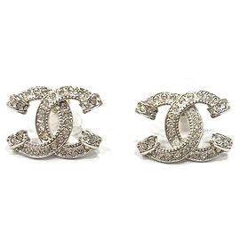 Boucles d'oreilles puces Chanel plaquées or avec strass Autre