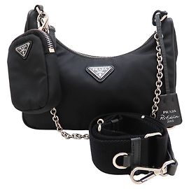 Bolso de hombro Prada Re-Edition 2005 Re-Nylon Negro