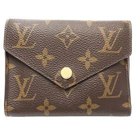 Cartera tríptico Monogram Louis Vuitton Castaño