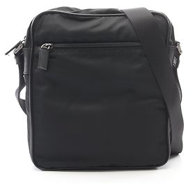Borsa a tracolla con logo Triangle Prada Nero