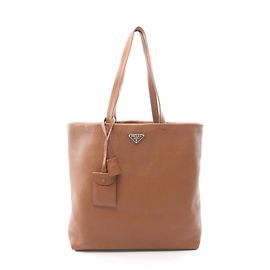 Bolsa Tote Prada com Logotipo Triangle Marrom