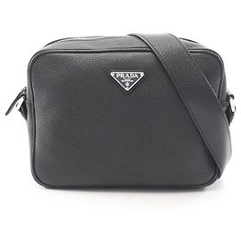 Prada Triangle Logo Shoulder Bag Black