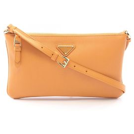 Sac à épaule Prada Soft Grain Orange Orange