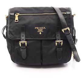 Sac à épaule Prada Tessuto Saffiano Noir