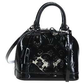 LOUIS VUITTON Sac à main Monogram Vernis Alma BB Noir Manetic M90063 Auth 194104SM Autre