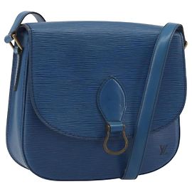 LOUIS VUITTON Epi Saint Cloud GM Shoulder Bag Toledo Blue M52195 LV Auth 193879 Bleu