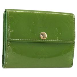 LOUIS VUITTON Monogram Vernis Ludlow Monedero Vert Tonic M93631 LV Auth 192520 Otro