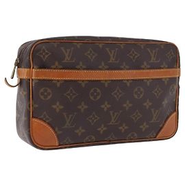 LOUIS VUITTON Pochette Monogram Compiegne 28 M51845 LV Auth 193376 Monogramme