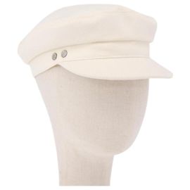 Hermès HERMES Casquette Hat Canvas White Auth ki6748M White