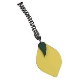 Hermès HERMES Lemon Charm Leather Yellow Auth BA14245M Yellow