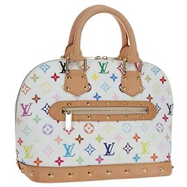 LOUIS VUITTON Multicolor Alma GM Handtasche Weiß M40441 LV Auth 192463SAV Weiß