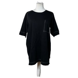 Camiseta de algodón vintage Burberry Negra L Negro
