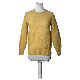 Suéter de punto vintage Dior Amarillo claro M Amarillo