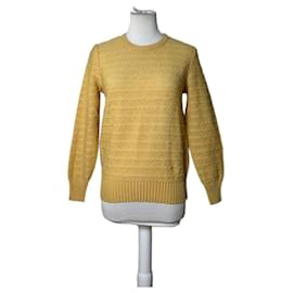 Vintage Dior Strickpullover Hellgelb M Gelb