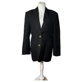 Vintage Dior Wool Blend Blazer Black S Black