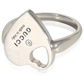 Anillo Gucci de plata de ley con recorte de corazón Trademark Otro
