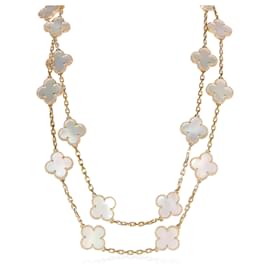 Van Cleef & Arpels Yellow Gold Mother Of Pearl Vintage Alhambra Necklace Other