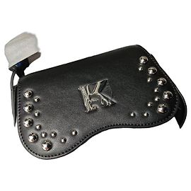 Karl Lagerfeld Borsa a Tracolla in Pelle Nera Borchiata Nero