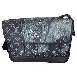Louis Vuitton x Chapman Brothers Limited Edition Messenger Bag Black White Grey