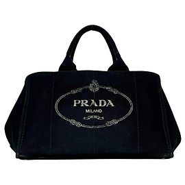 Borsa Tote Prada Canapa Nero
