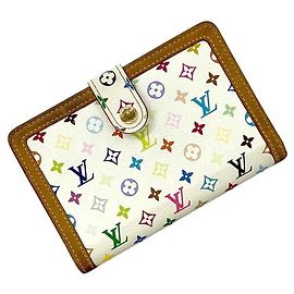 Carteira Bi-fold Louis Vuitton em Monograma Multicolorido Branco Multicor