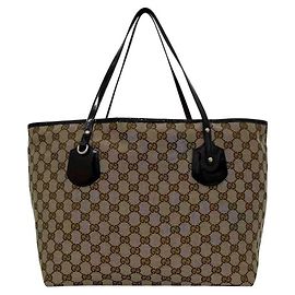 Borsa Tote Gucci beige e viola Beige Porpora