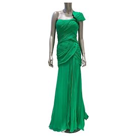 NWT Oscar de la Renta Robe de soirée en soie verte Taille 4 Occasion Autre