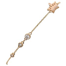 Autre Marque Pulseira de berloques em ouro 14K com zircónia cúbica Dourado