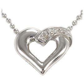 Autre Marque Collier en or blanc 14K avec diamant Doré