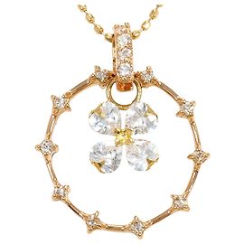 Autre Marque Collana in oro 18K con zircone cubico D'oro