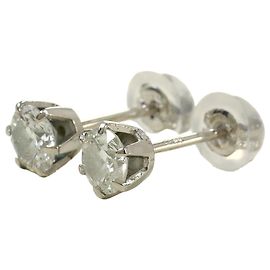 Autre Marque Platin-Diamant-Steckohrringe Andere