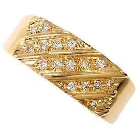 Autre Marque 18K Gelbgold-Ring mit Diamant Golden