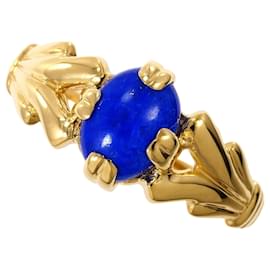 Autre Marque 18K Gelbgold-Ring mit Lapis Lazuli Golden