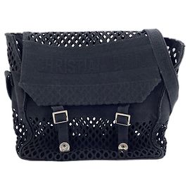 Borsa a tracolla in mesh Christian Dior Diorcamp Nero
