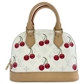 Louis Vuitton × Takashi Murakami Alma BB Handtasche Weiß