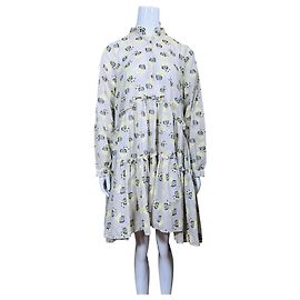 Robe à volants à imprimé floral Stella Nova Beige Autre Jaune