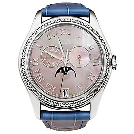 Reloj Patek Philippe, "Annual Calendar", blanco, nácar, diamantes. Otro