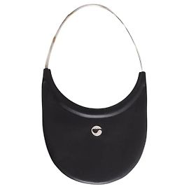 Coperni Swipe Ring Black Leather Handbag Black