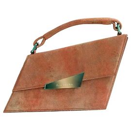 Bolsa de ombro Acne Studios Distortion em camurça marrom Marrom