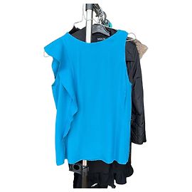 Emporio Armani Top blu a volant Blu