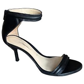 3.1 Phillip Lim Martini Leder-Sandaletten mit mittlerem Absatz Schwarz
