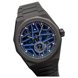Zénith Orologio Zenith Defy El Primero Skeleton Blu Grigio