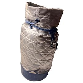 Christian Dior Cannage Pommery Champagne Cooler Backpack Silver/Blue Blue Silver hardware