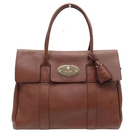 NOVA BOLSA DE OMBRO MULBERRY BAYSWATER COURO GRAIN MARROM HANDBAG Marrom