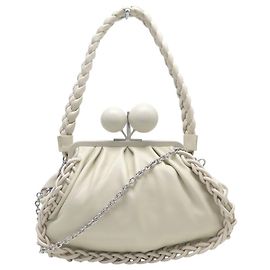 NOVA BOLSA DE OMBRO MAX MARA PASTICCINO WEEKEND MW751H07T COURO Cru
