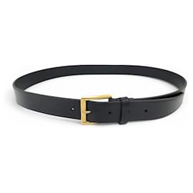 Yves Saint Laurent NEUER SAINT LAURENT GÜRTEL 30MM 828776 T95 AUS SCHWARZEM LEDER Schwarz