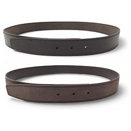 Hermès NEW HERMES T80 32MM REVERSIBLE GRAIN LEATHER BELT BROWN SUEDE Brown