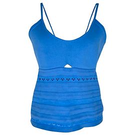 Canotta Cami Cutout Victoria Beckham in viscosa blu Blu