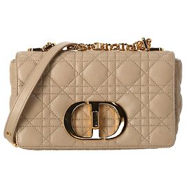 Pequena bolsa Dior Caro em couro bege Outro Impressão em python